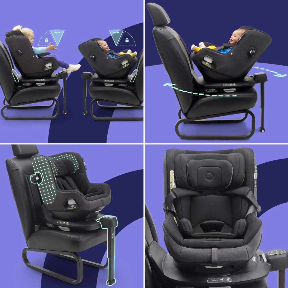 Scaun Auto Rotativ Bugaboo Owl Grey, i-Size - imagine 4