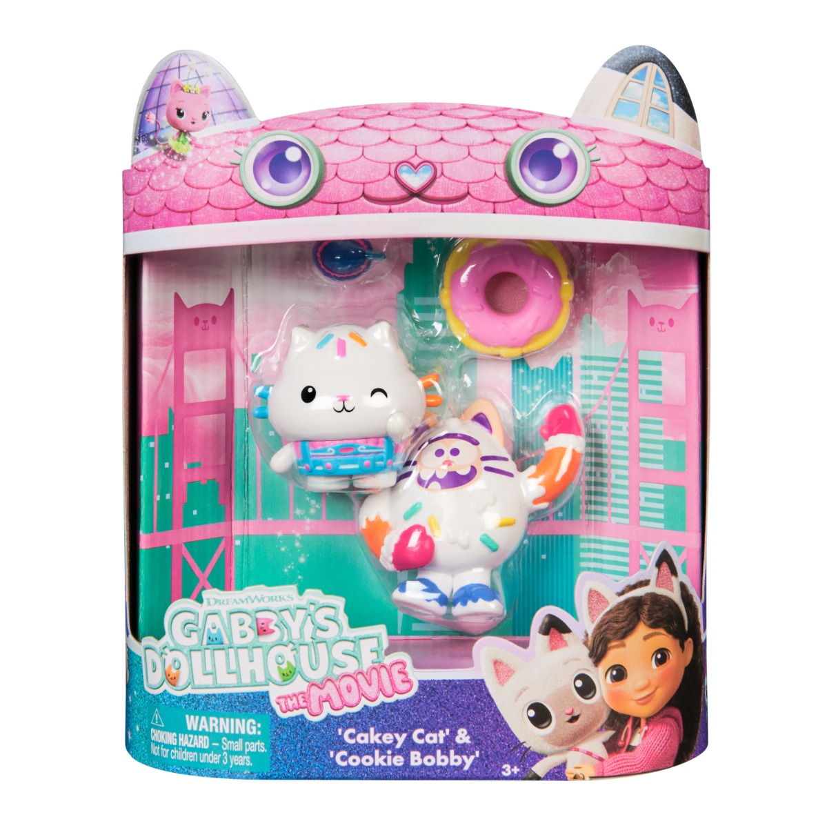 Set Figurine Gabby's Dollhouse Cakey Cat & Cookie