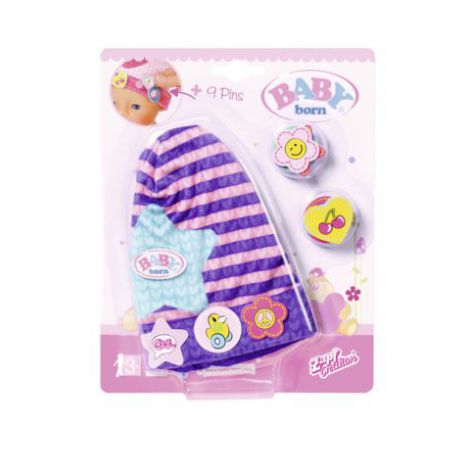 Caciulita BABY born cu Insigne, 43cm, Zapf - imagine 2