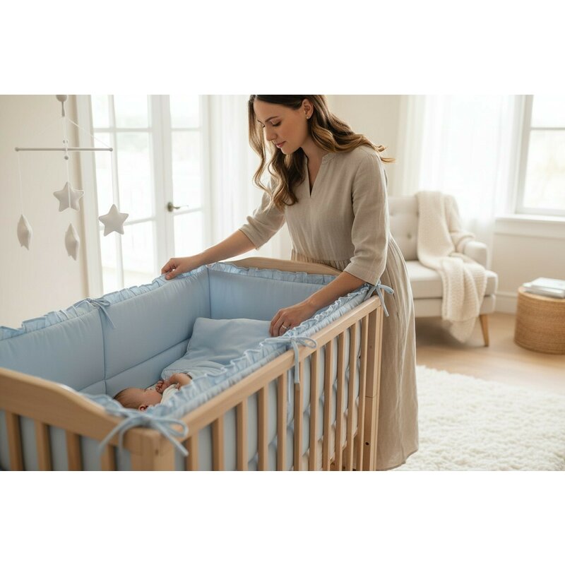 Aparatoare Patut MimiNu Royal Blue | Siguranta si Eleganta - imagine 2