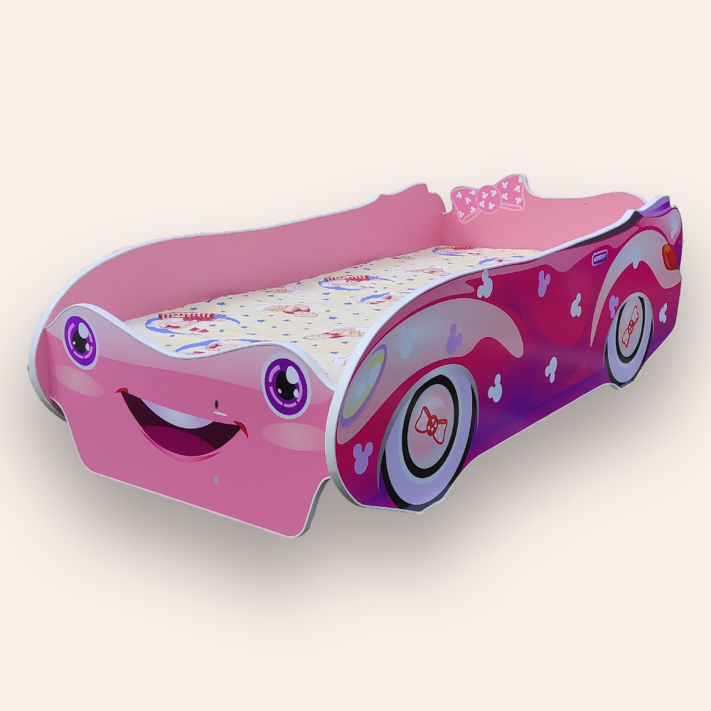 Pat Minnie Roz 140x70 cu Saltea | Cameramagica