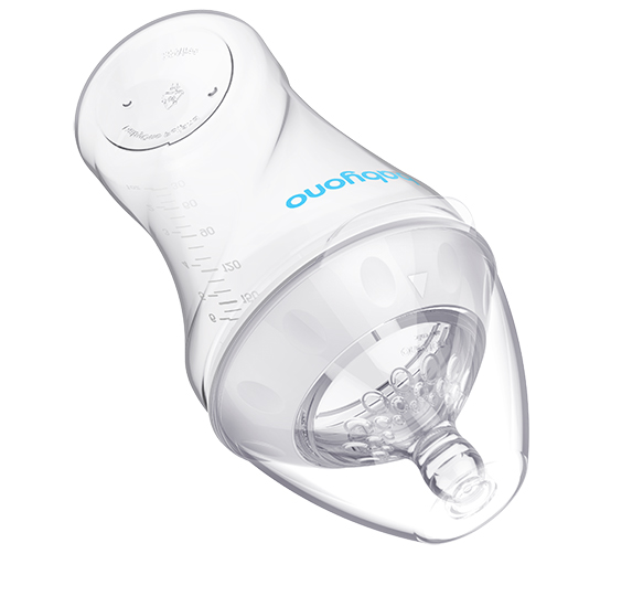 Biberon Anti-Colici Babyono 260ml Natural - imagine 2