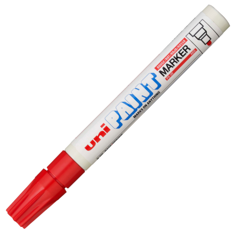 Marker Uni-ball cu vopsea pe bază de ulei, roșu