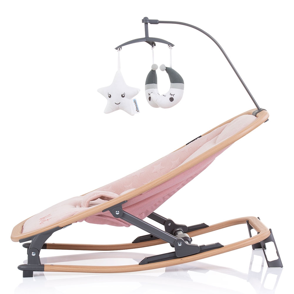 Scaunel balansoar Chipolino Velvet Rose Water Wood - imagine 3