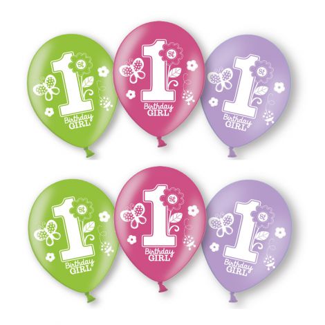 Set 6 Baloane Bday Girl Amscan