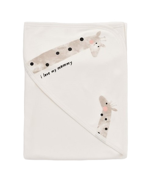 Paturica Bumbac Organic Girafe Babycosy, 85x85 cm - imagine 5