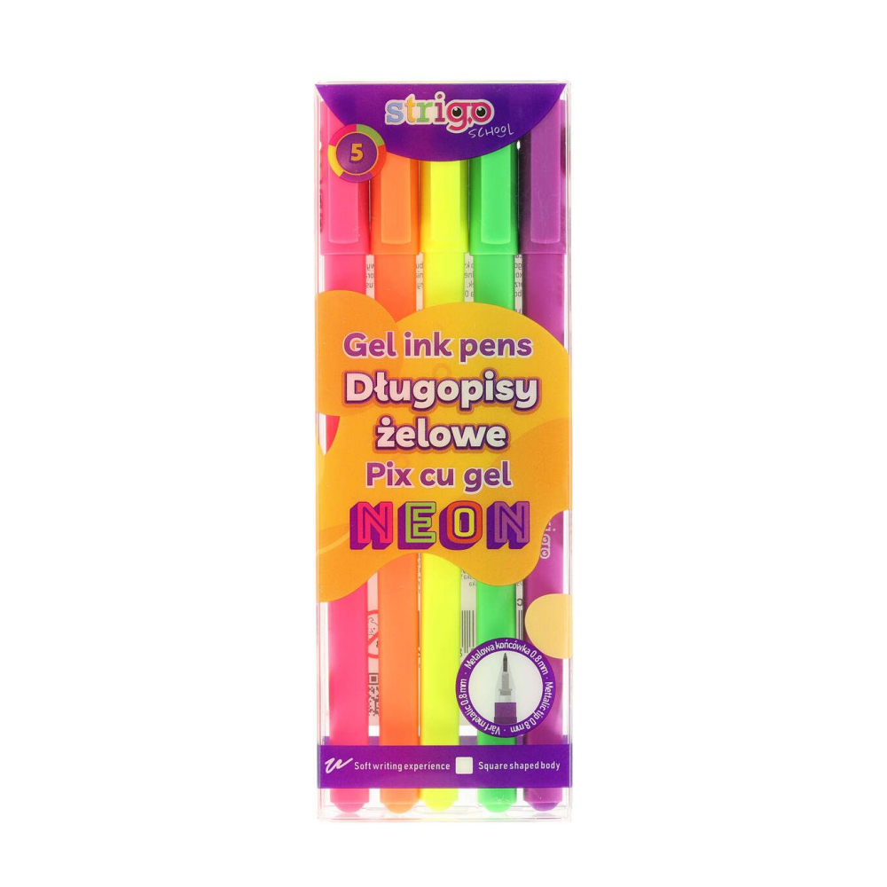 Set 5 Pixuri Gel Neon Strigo 0.8mm