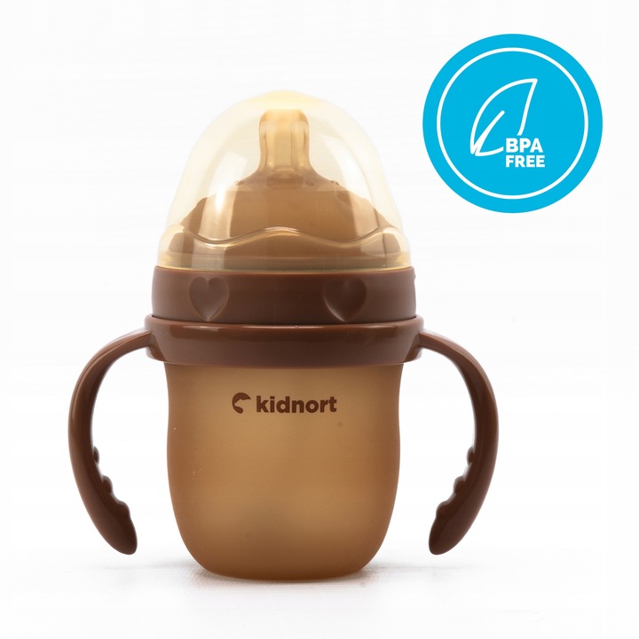 Biberon Anti-Colici Kidnort Eple, 150ml, Maro - imagine 2