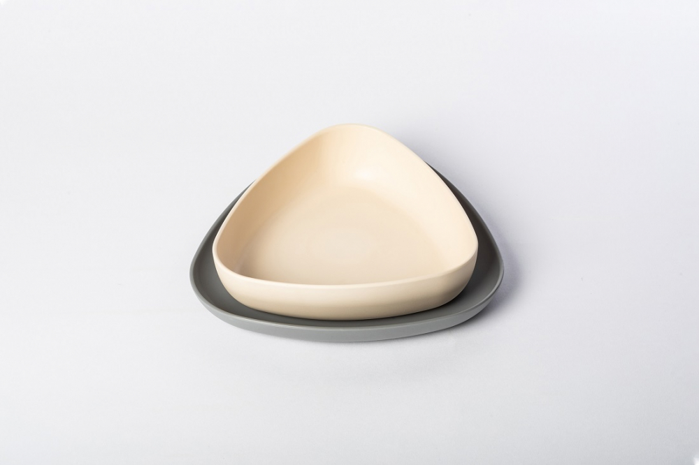 Set 2 Farfurii eKoala BIOplastic WhiteGrey