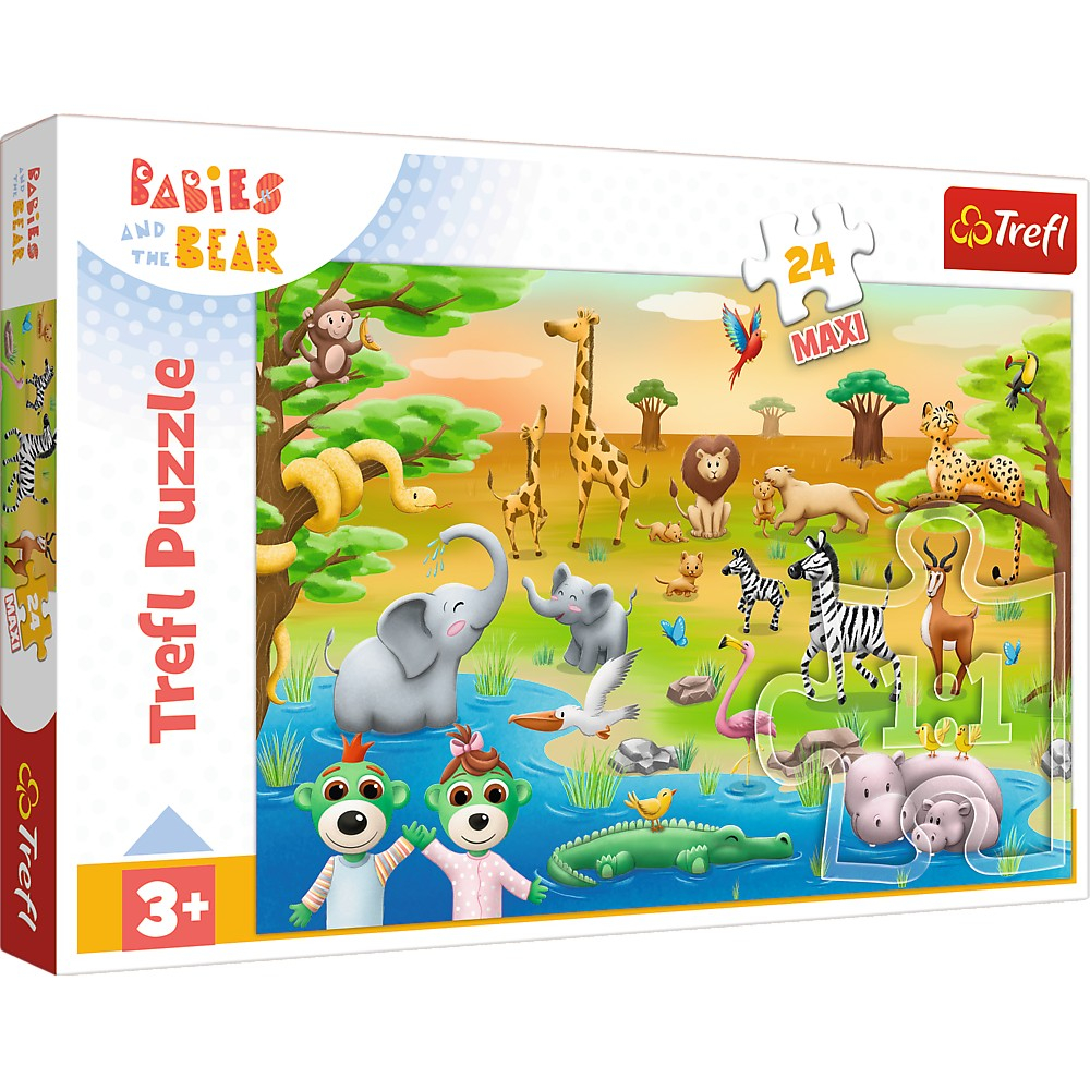 Puzzle Trefl 24 piese Maxi Babies Safari
