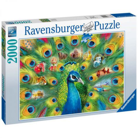 Puzzle Paun 2000 Piese - Calitate Ravensburger - imagine 3