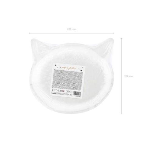 Farfurii Halloween Pisica Neagra | Party deco 6 buc - imagine 4