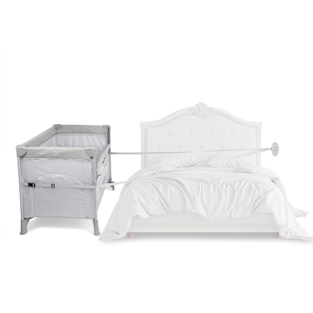 Patut pliant 2 nivele Juju DreamyCloud Grey - imagine 5