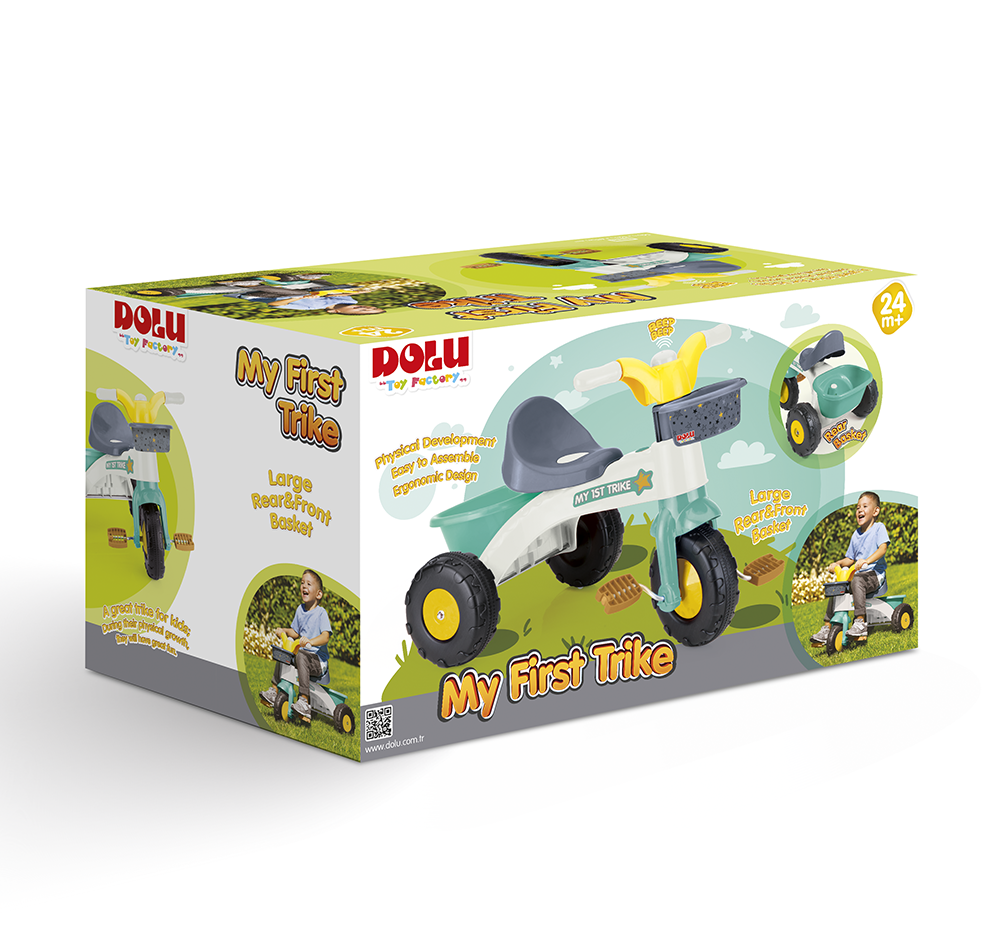 Tricicleta Dolu My 1st Trike cu Pedale si Cosulet - imagine 4