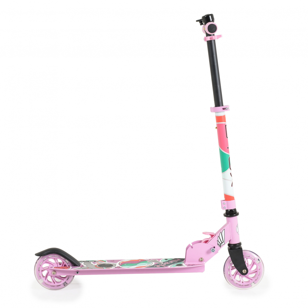 Trotineta Byox Miracle Pink Pliabilă cu Roti LED - imagine 2