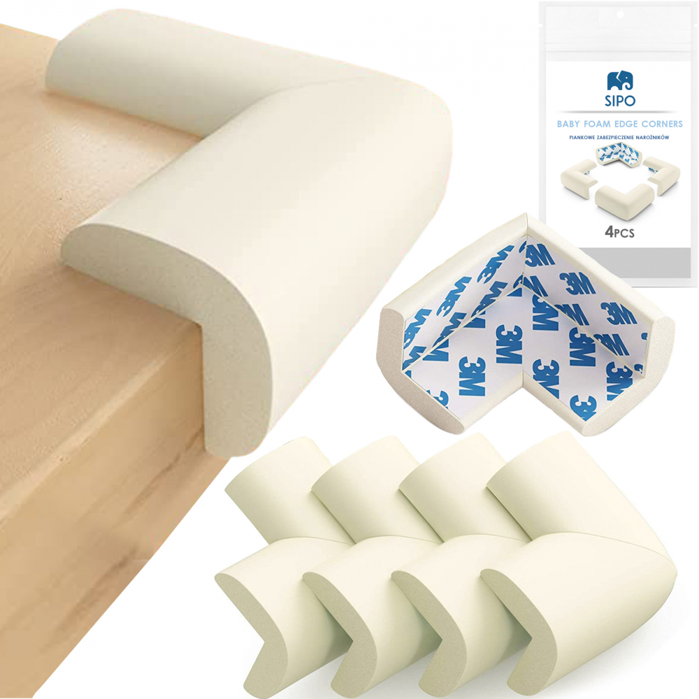 Aparatori moi Sipo Baby Safety, 4 bucăți, crem