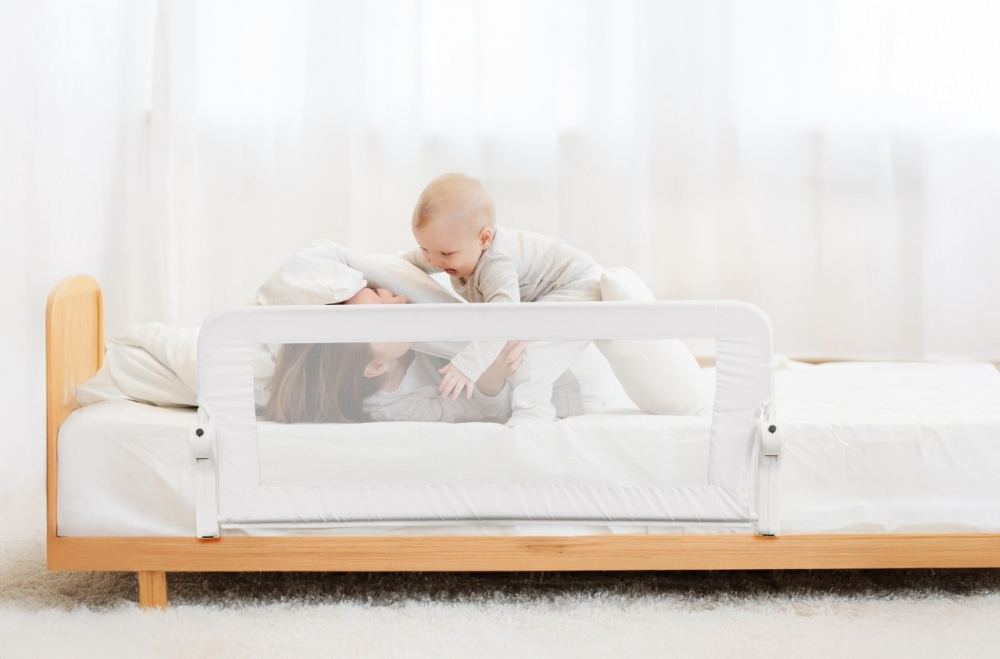 Bariera Protectie BabyJem Alb 120x48,5 cm | Siguranță