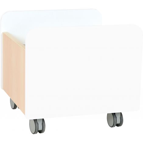 Cutie depozitare Quadro Alb pe roti | Moje Bambino
