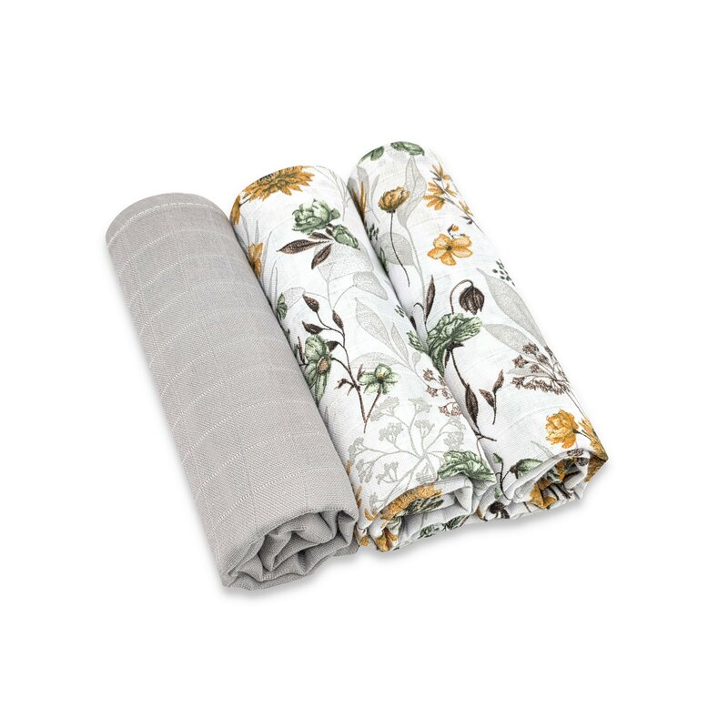 Set 3 Museline MimiNu | Bumbac Organic Multifuncționale