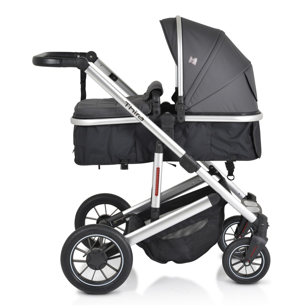 Carucior Transformabil 2in1 Moni Thira Grey Aluminiu - imagine 10