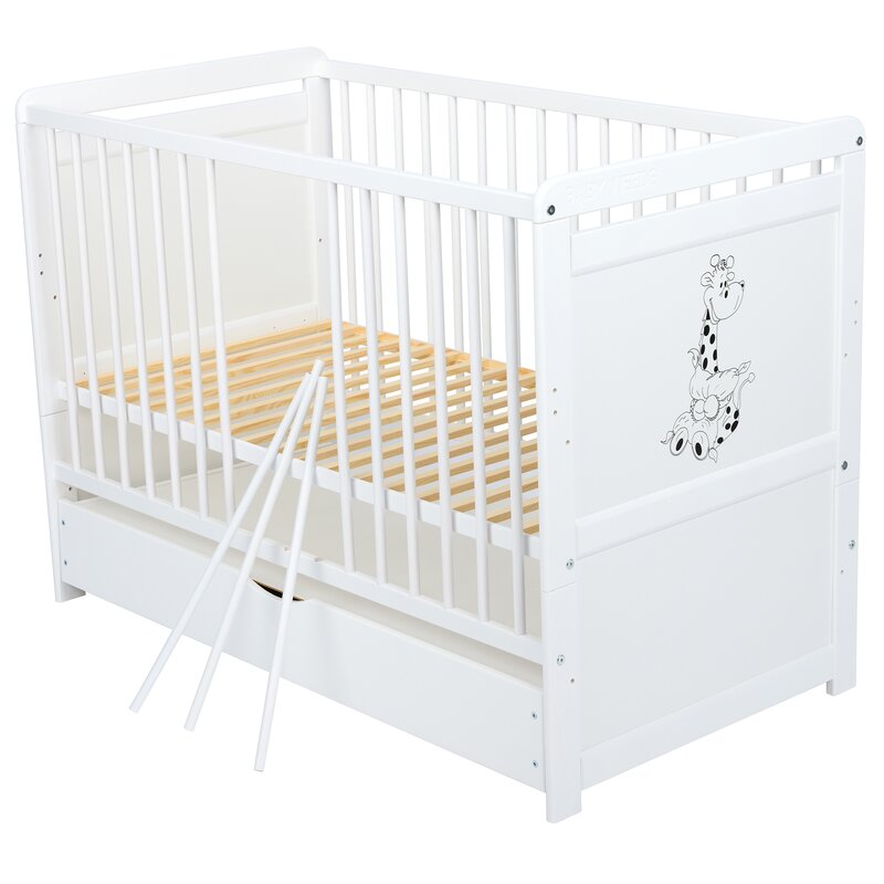 Patut Babyneeds Nadia II Girafa 120x60 cu Sertar - imagine 4
