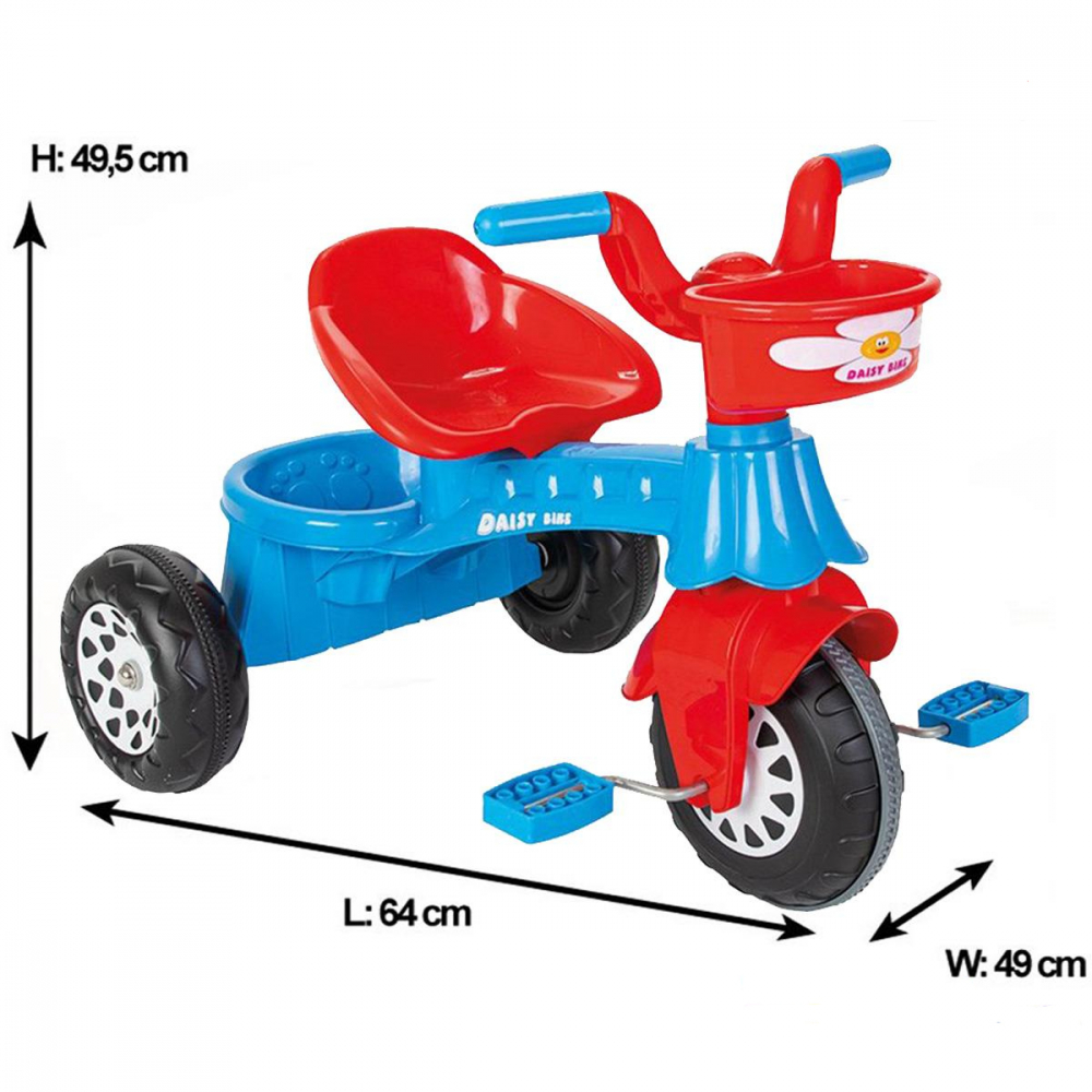 Tricicleta Pilsan Daisy Blue, 3 Ani, Cosulet - imagine 3