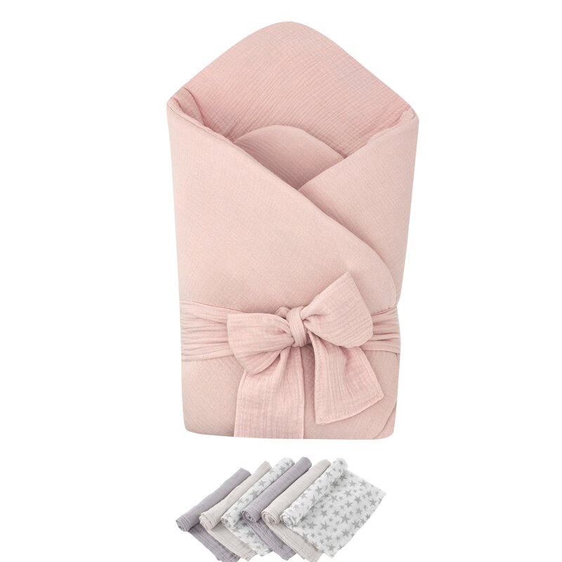 Pachet Infasat Qmini Pink Muselina Dubla