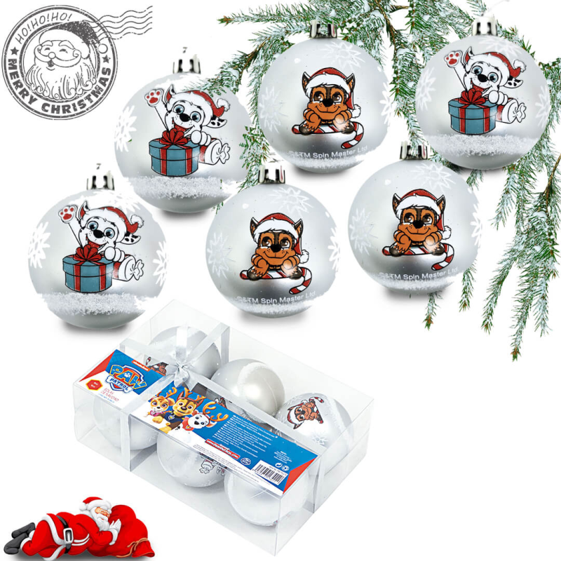 Set 6 Globuri Paw Patrol Argintii | Disney - imagine 2