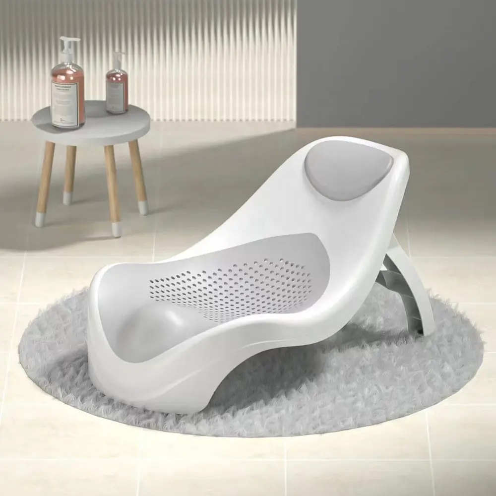 Suport Baie Little Mom Grey - Ergonomic și Pliabil