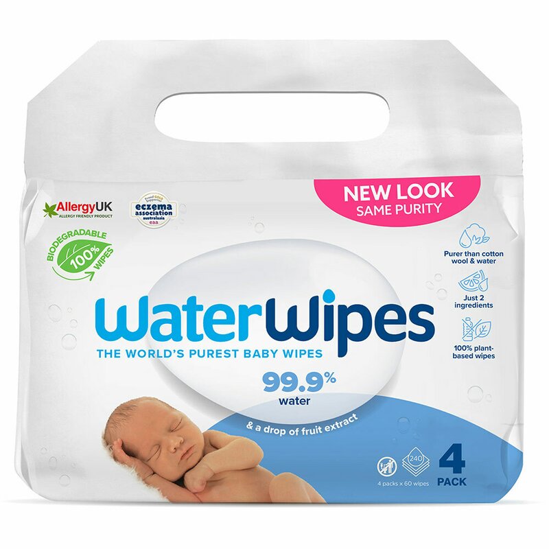 WaterWipes Set 4 pachete Servetele Biodegradabile