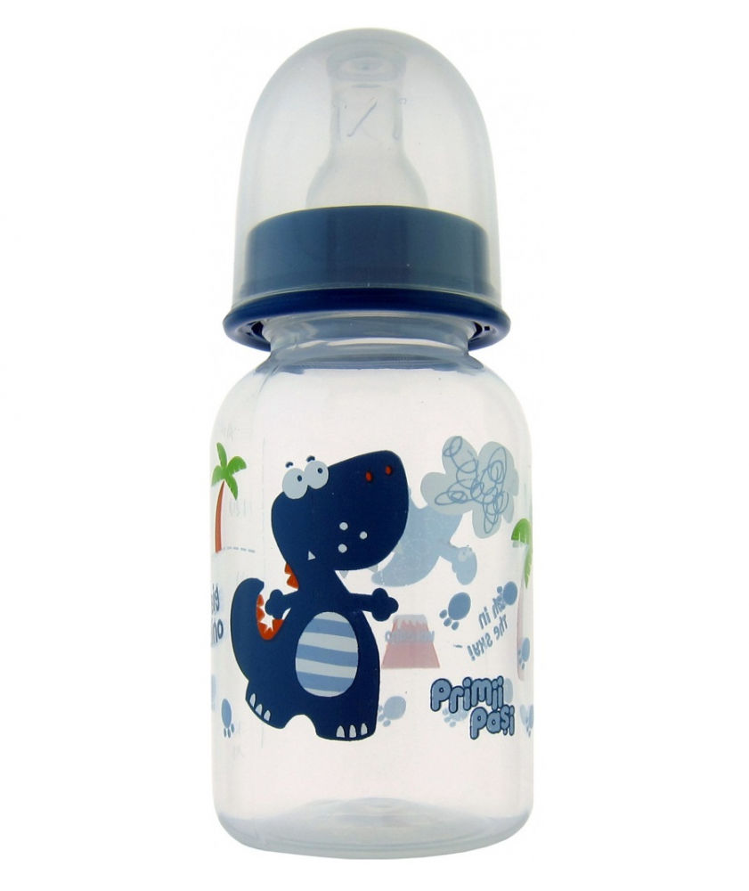 Biberon Primii Pasi 125 ml Albastru, 0-3 luni