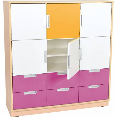 Dulap Gradinita Quadro L Moje Bambino, Artar, 9 Compartimente - imagine 5