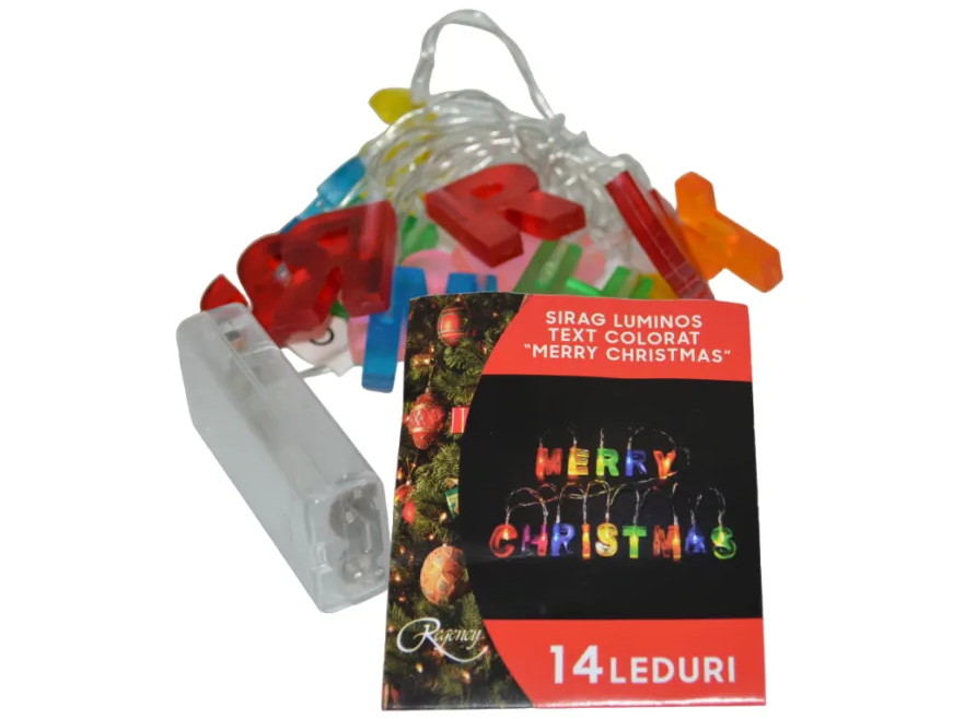 Instalație Crăciun Regency Merry Christmas 30cm