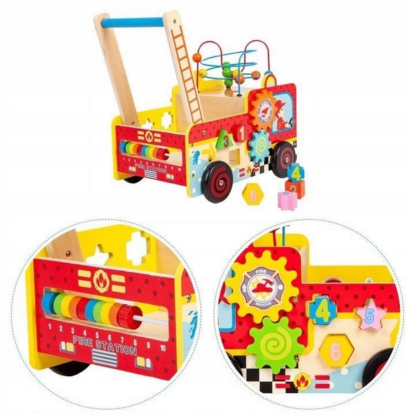 Antemergător Pompieri Ecotoys | Educativ și Multicolor - imagine 6