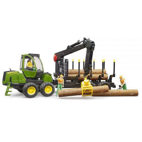 Bruder Tractor Forestier John Deere - Jucărie 4+