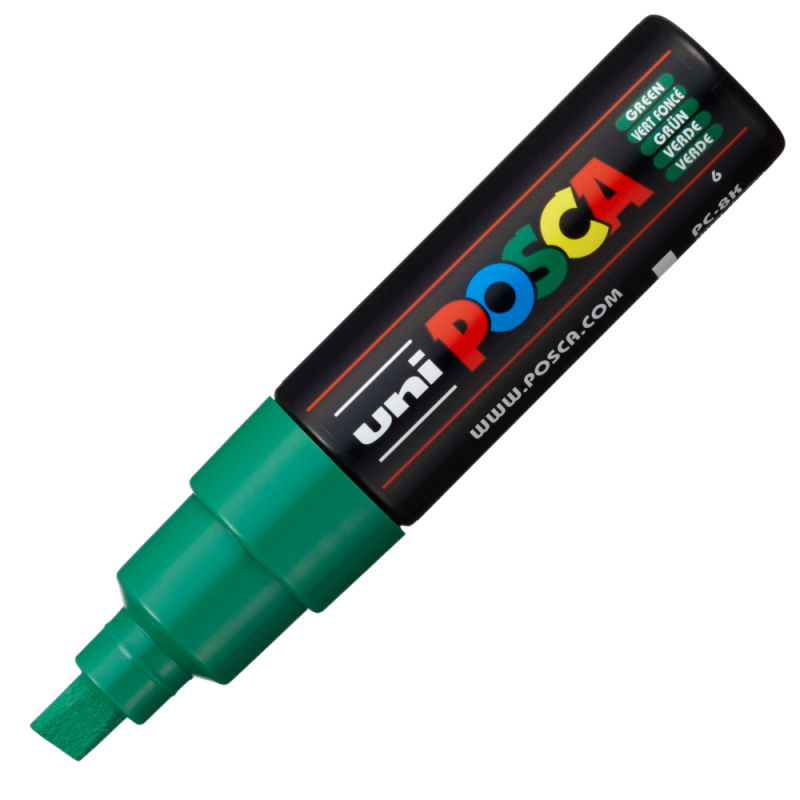 Marker Posca PC-8K Verde 8mm | Vârf Texturat