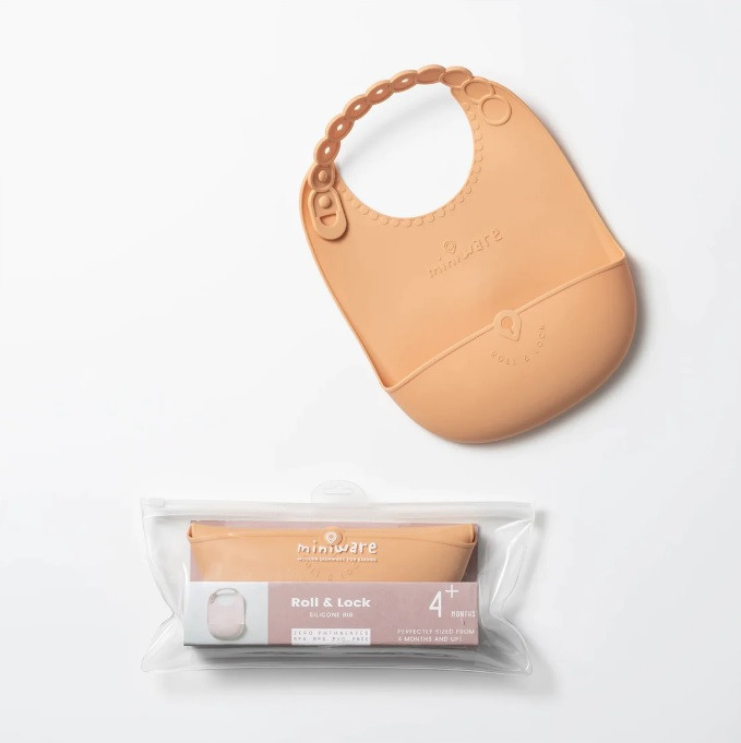 Baveta Miniware Roll & Lock Toffee | Antiderapă - imagine 4