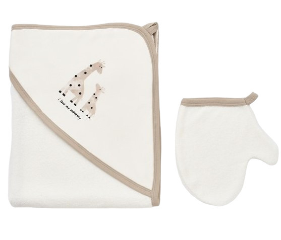 Set Baie BabyCosy Girafa Ecru, Bumbac 100% - imagine 6