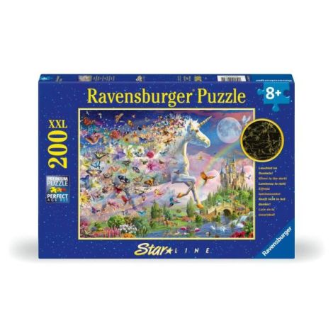 Puzzle Unicorn care luminează 200 piese Ravensburger