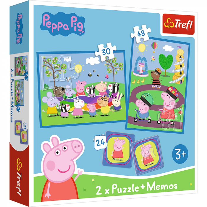 Puzzle Trefl 2in1 Memo Peppa Pig Momente Fericite