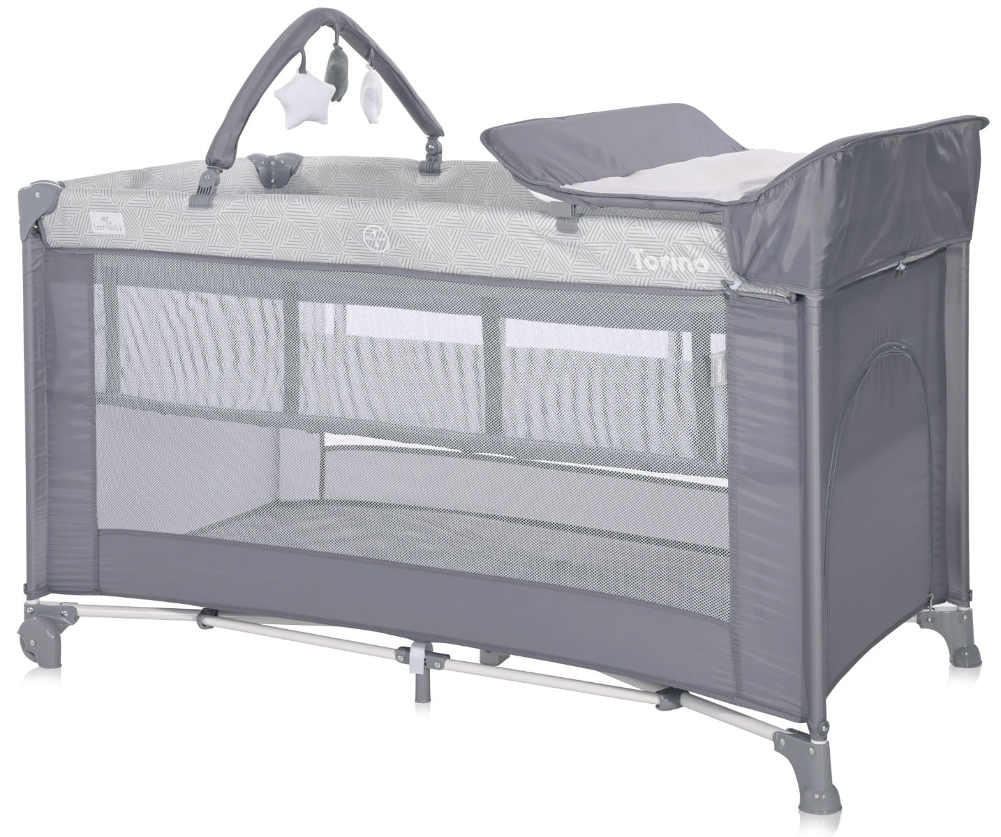 Patut pliabil Lorelli Torino Plus, 2 nivele, cu accesorii