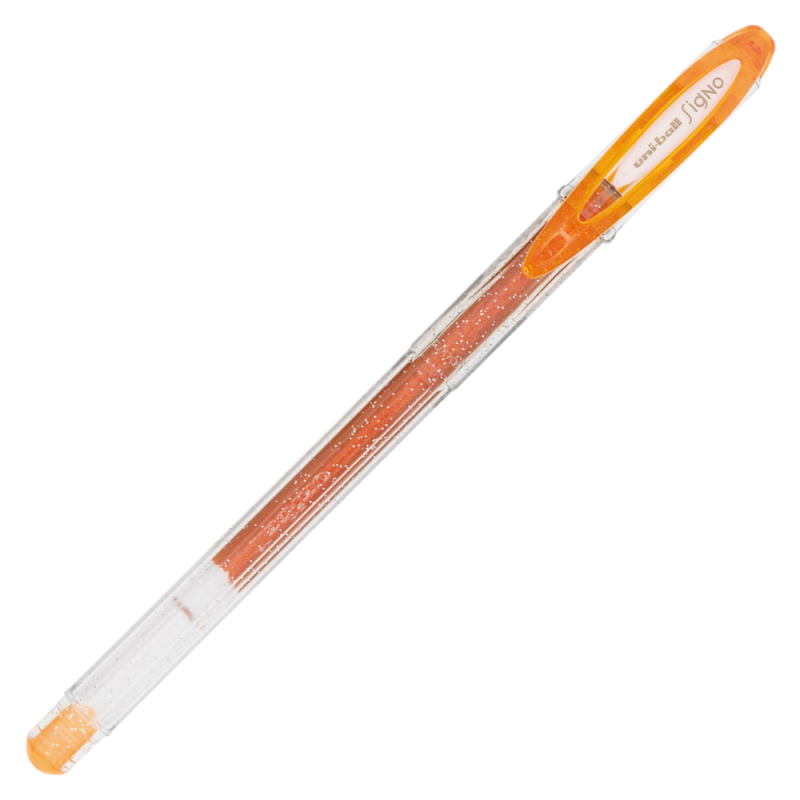 Pix Uni-ball Sparkling, Gel, Portocaliu Sclipici, 0.7mm