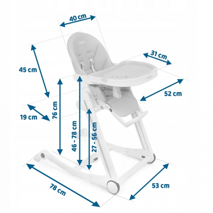 Scaun multifuncțional Ricokids Tugo Gri - imagine 6