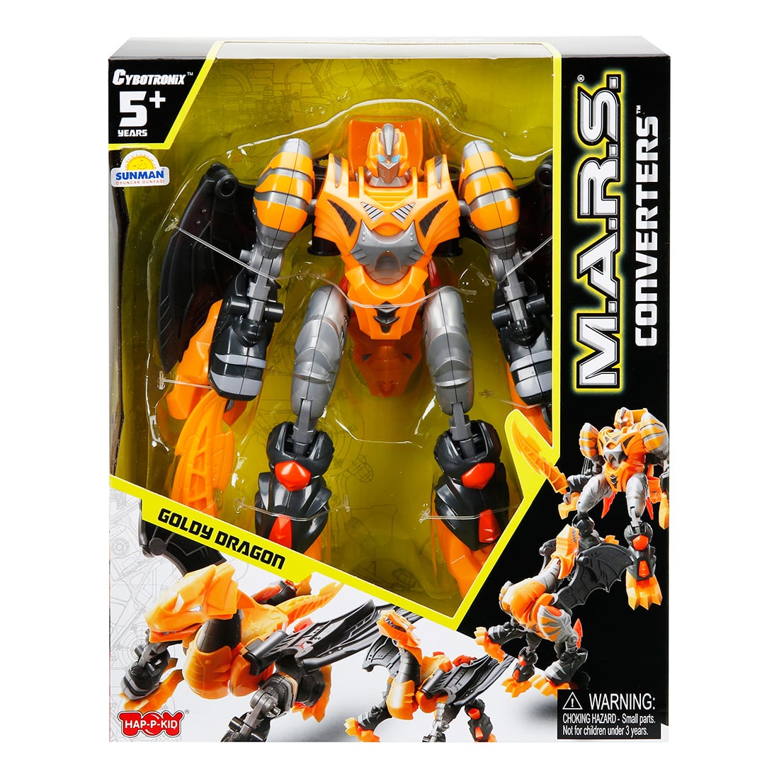 Robot Transformable Happy Kid M.A.R.S. Goldy Dragon