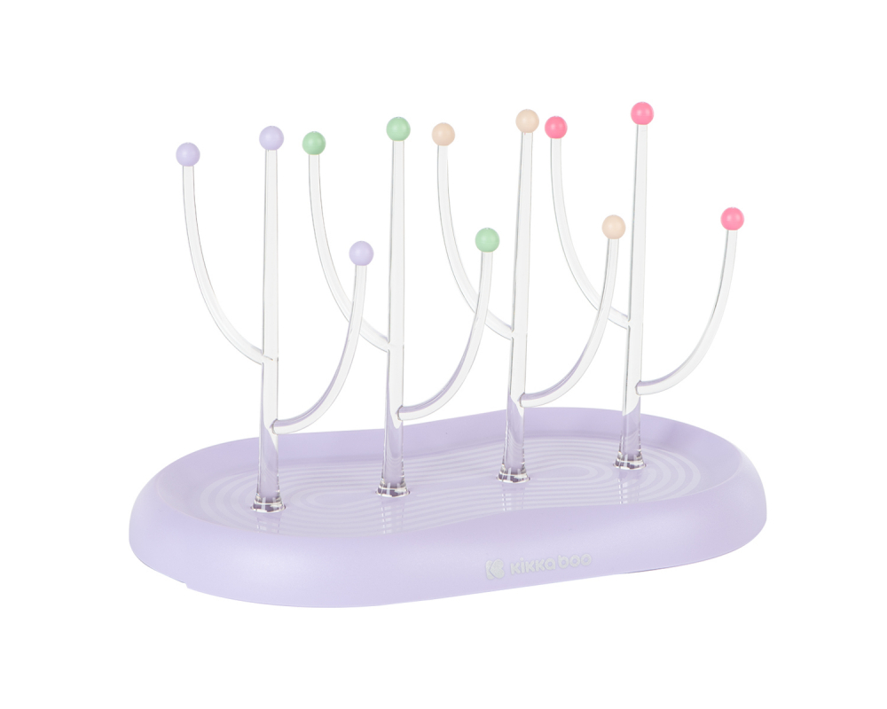 Suport Biberoane KikkaBoo Marble Lilac | Design Elegant - imagine 3