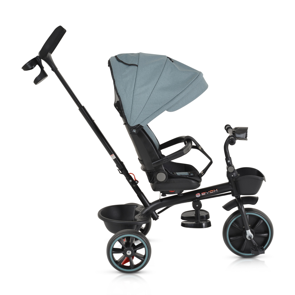Tricicleta Byox Summer Blue cu Mâner Parental - imagine 2