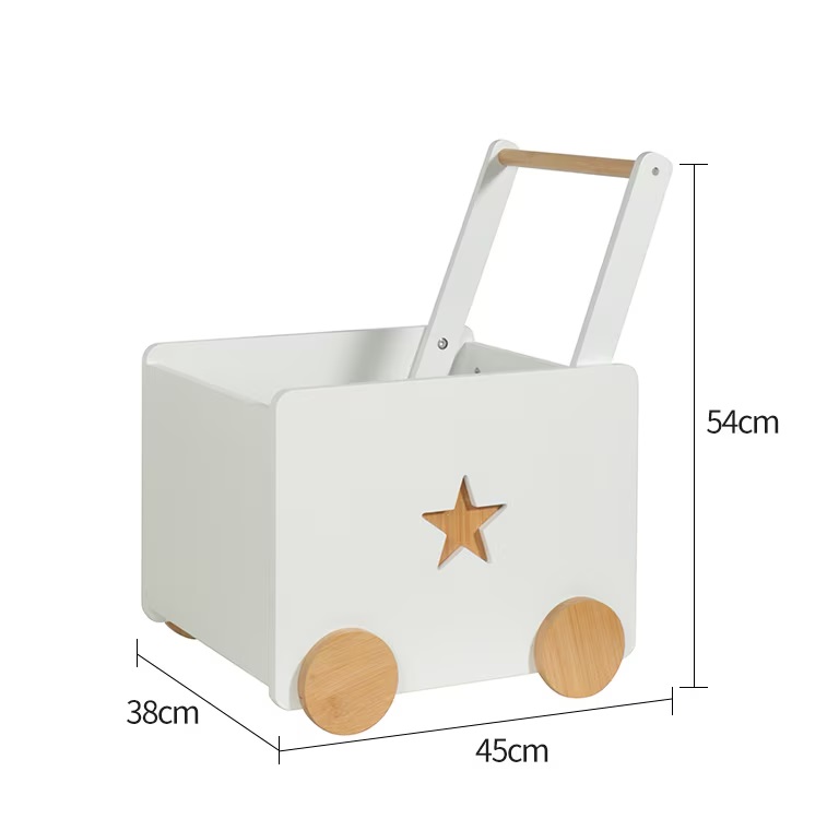 Cutie depozitare lemn Ginger Home cu roti - imagine 4