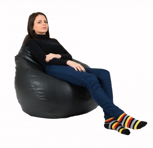 Fotoliu Pufrelax Nirvana Hobbit Black - imagine 3