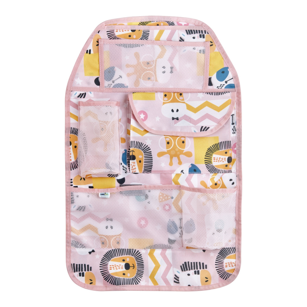Organizator Scaun Auto BabyJem Jungle Pink - imagine 3