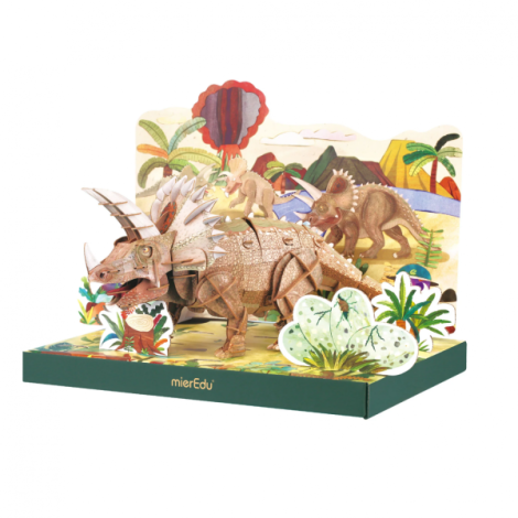 Puzzle 3D TRICERATOPS Deluxe Mieredu - Educativ - imagine 2